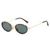 New popular European and American metal fashion sunglasses oval simple trend sunglasses women