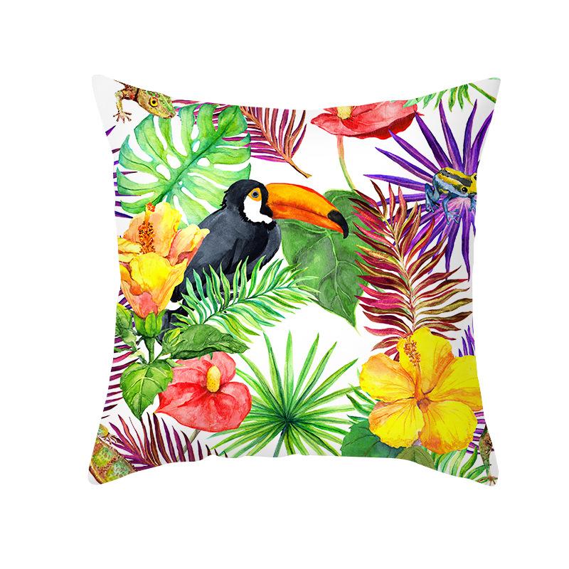 Plant Flower Pillow Cover Decorative With Short Plush Print Of Nordic Flowers Home Decor Throw For Living Room Cushion Cover