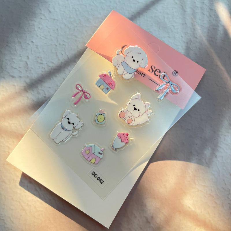 Милый торт пруд желаний 3D рельефная смоляная наклейка чехол для телефона для девочки ноутбук прозрачная желейная наклейка канцелярские товары блокнот DIY украшение