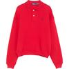 Polo Solid Logo Embroidered Long Sleeve Polo Shirt Women Tops 211947966-003