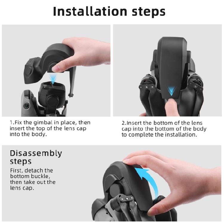 Gimbals Protectors for AIR 3S Drones Accessories Lens Cover Sun Hood Gimbals Lock Caps Sunshade Shell Guards Case