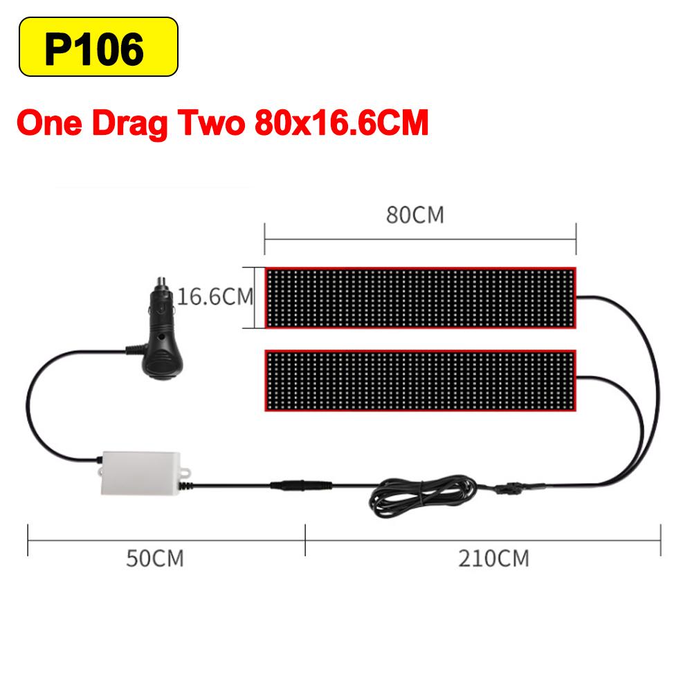 Devil's Eye LED Truck Sign Remote Control Scrolling Animation LED Matrix Pixel PanelLED Display Light for Car Truck Windshield