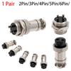 1Pair High Quality 12mm 2/3/4/5/6 Pin Aviation Socket Plug  Wire Panel Connector  GX12  Male&Female