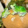 Miniature Frog Statue Garden Decoration Realistic Looking Weather-Resistant Outdoor Animal Frog Figurine Plant Ornament