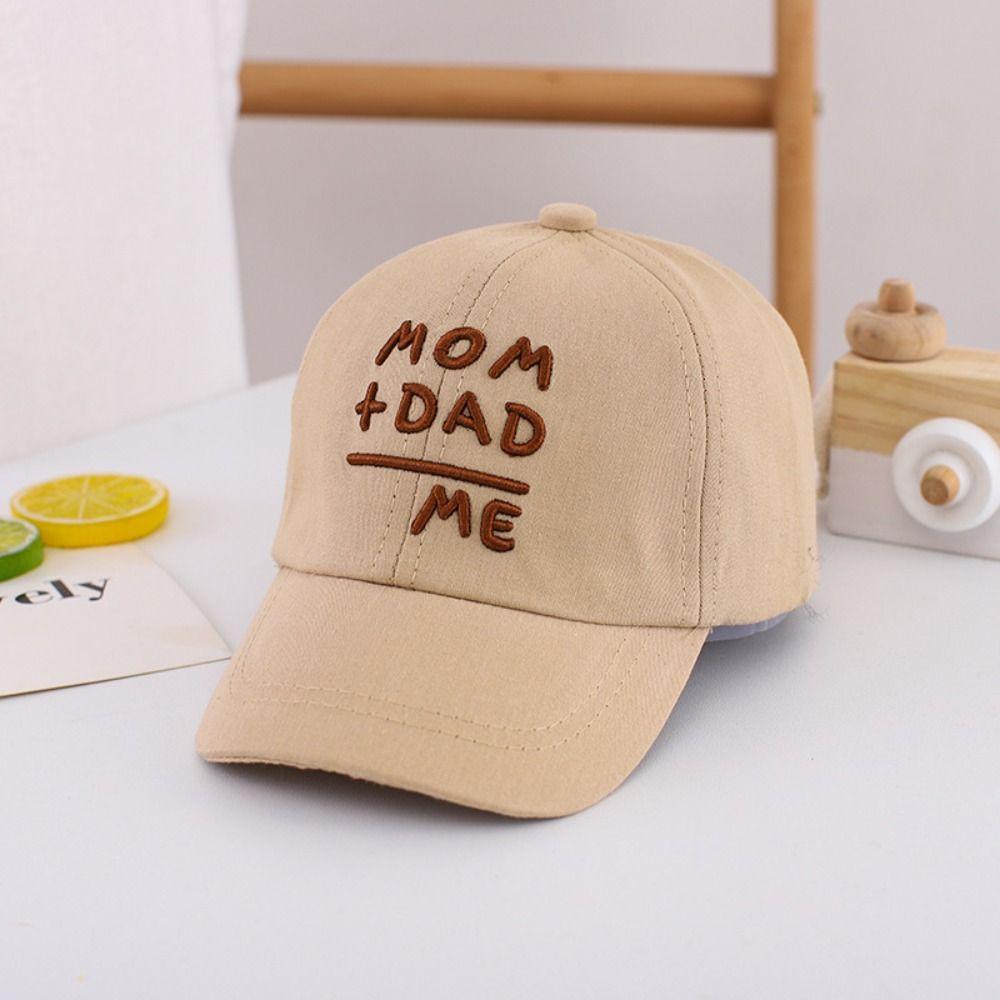 MOM+DAD=ME Embroidery Baseball Caps Cute Sunscreen Hats Fashion Children's Cap For Boys Girls