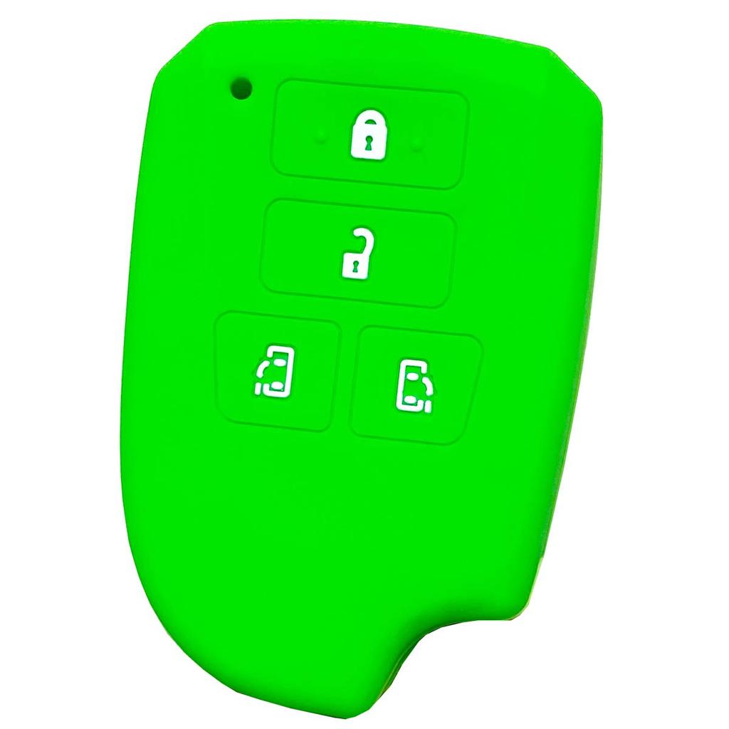 Силиконовый чехол для смарт-ключа IKT для автомобилей Toyota, 4 кнопки, Зеленый/Hiace 200 Series 4