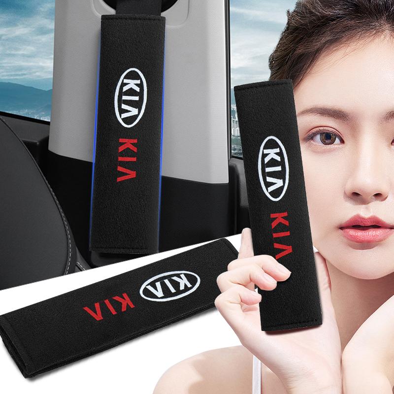 Car Safety Belt Shoulder Cover Pad Plush Seat Belt Shoulder For KIA K5 K9 Sorento Ceed Sportage Carnival Stinger Forte Niro Cadenza