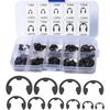 Selinear Circlips, 120 Pieces, Manganese Steel E-Shaped Snap Rings, E-Ring Shaft Box Rings for Fixing Components, with Storage Box (1.5mm, 2mm, 3mm, 4