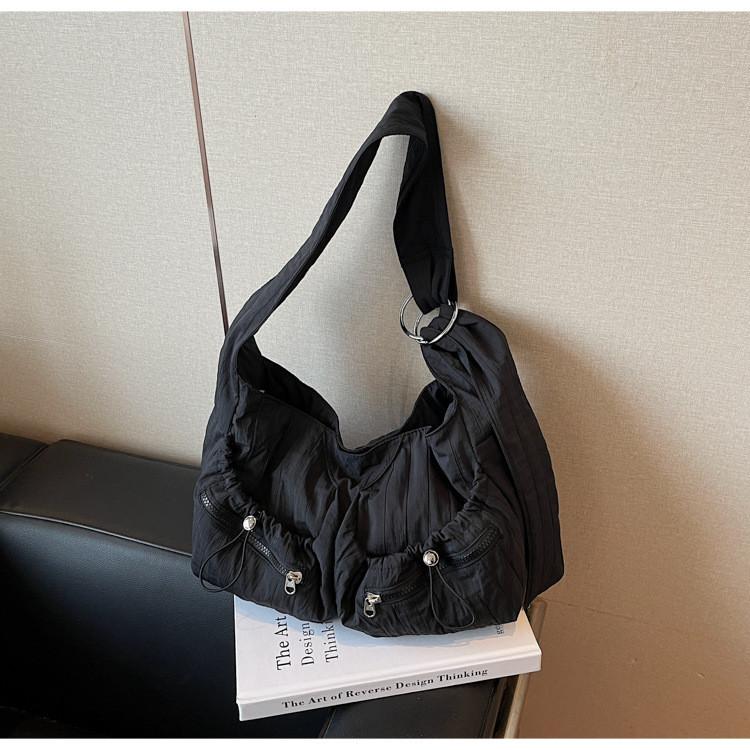 IELGY Ladies Tote Bag Canvas Large Capacity Summer Casual Simple All-Match One-Shoulder Messenger Bag