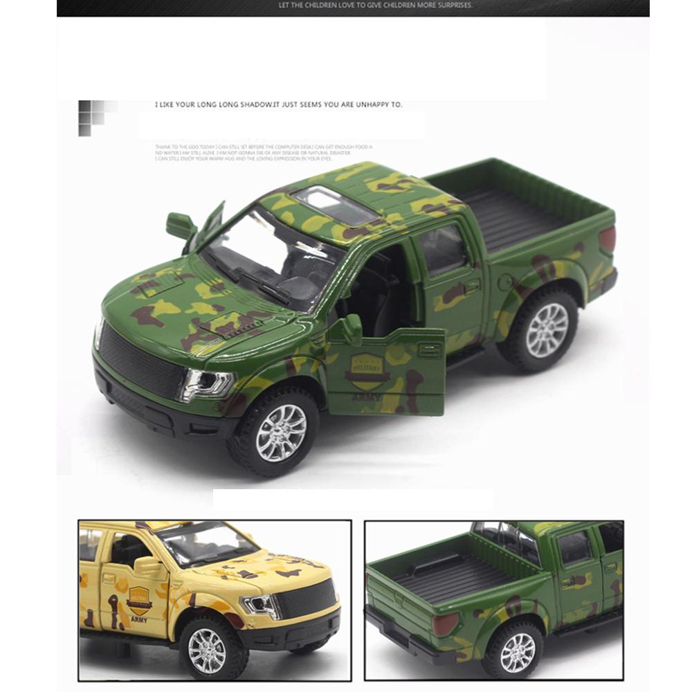 1/32 Toyota Pickup, игрушечная модель, может открывать двери, камуфляж, автомобиль, музыкальный свет, имитация автомобиля с откатным механизмом для детей, игрушки, подарки