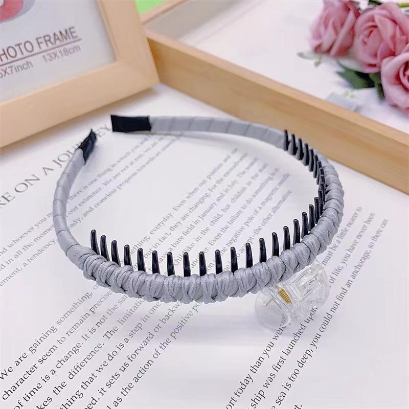 New Children Sweet Solid Toothed Anti Slip Headband Kids Lovely Colorful Hair Hoop Baby Girls Cute Acrylic Hair Accessories