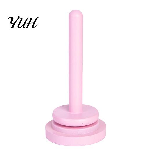 Rotating Yarn Spindle for Crochet Wooden Holder, Bamboo Stand with Smooth Knitting Gift Crafters Spinning Base, Single-axis/Double-axis Portable