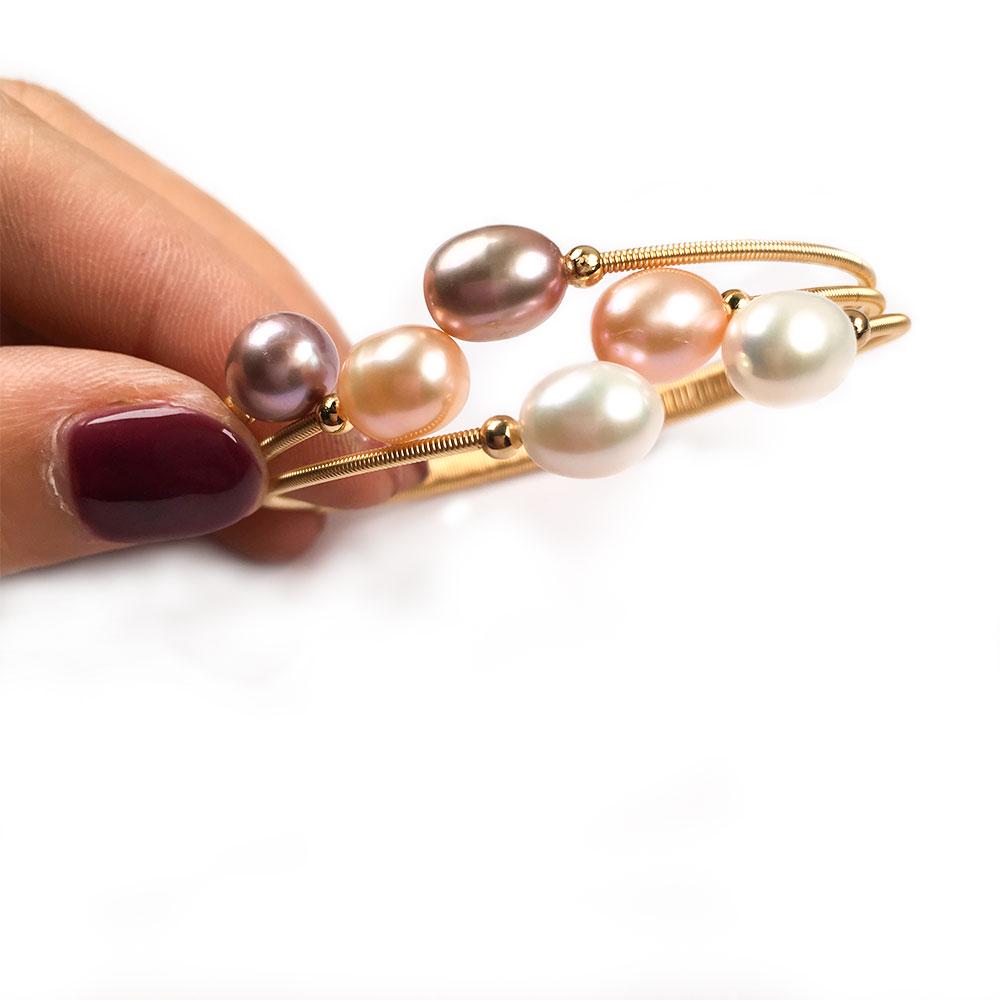Женский браслет с искусственным жемчугом