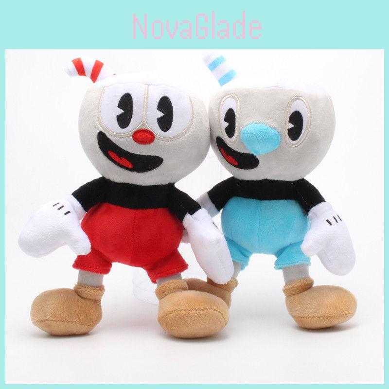 Cute And Cuddly 10 Inch Cuphead And Mugman Plush Figures Including Soft Mecup And Brocup Characters