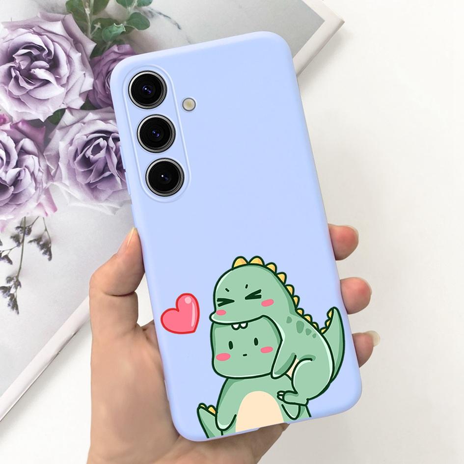 Чехол для Samsung Galaxy S24 Plus Милый Желтый Утенок Астронавт Матовый Силиконовый Мягкий Чехол для Samsung S 24 S24 Ultra S24+ 5G Funda