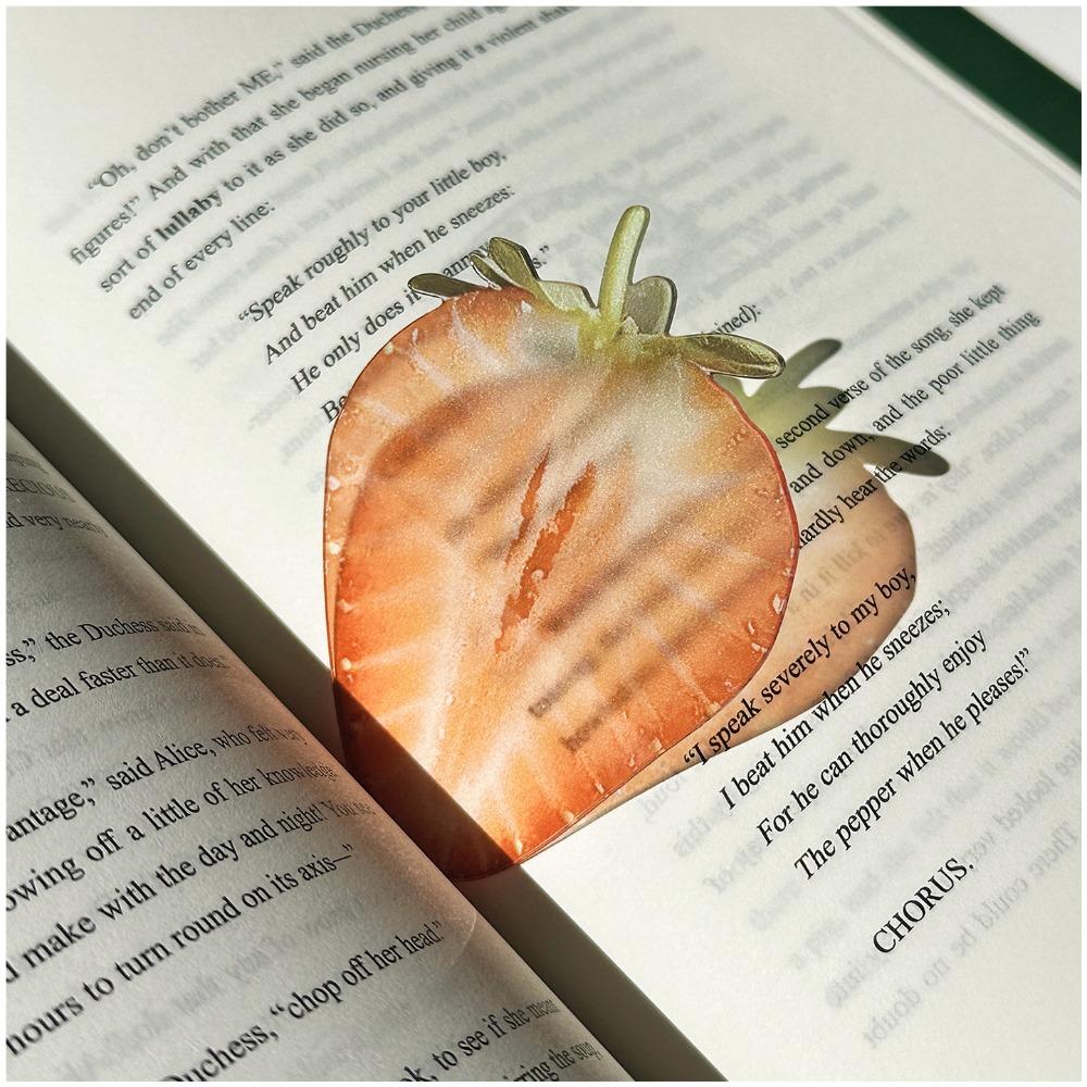 Premium Feeling Reading Mark Transparent Grape Tomato Bookmarks Simulation Bookmark  Student Gift