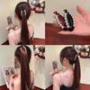 Korean Style Plastic Vertical Clip Ponytail Holder Rhinestone Hair Clip Pearl Banana Clip  Girls