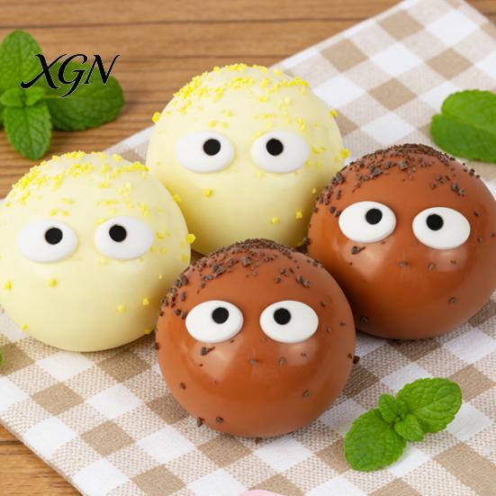 TPR Stress Ball Cartoon Chocolate Squeeze Toy Big Eyes Flour Sensory Relief Pinch Fidget Relaxation Decompression Tool