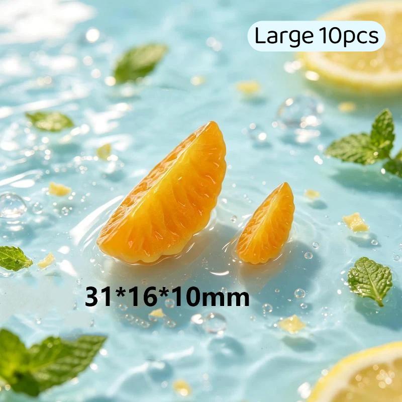 Dollhouse Mini Resin Fruit Slices 10Pcs Realistic Food Props for Doll House Decor Kids Birthday Gifts