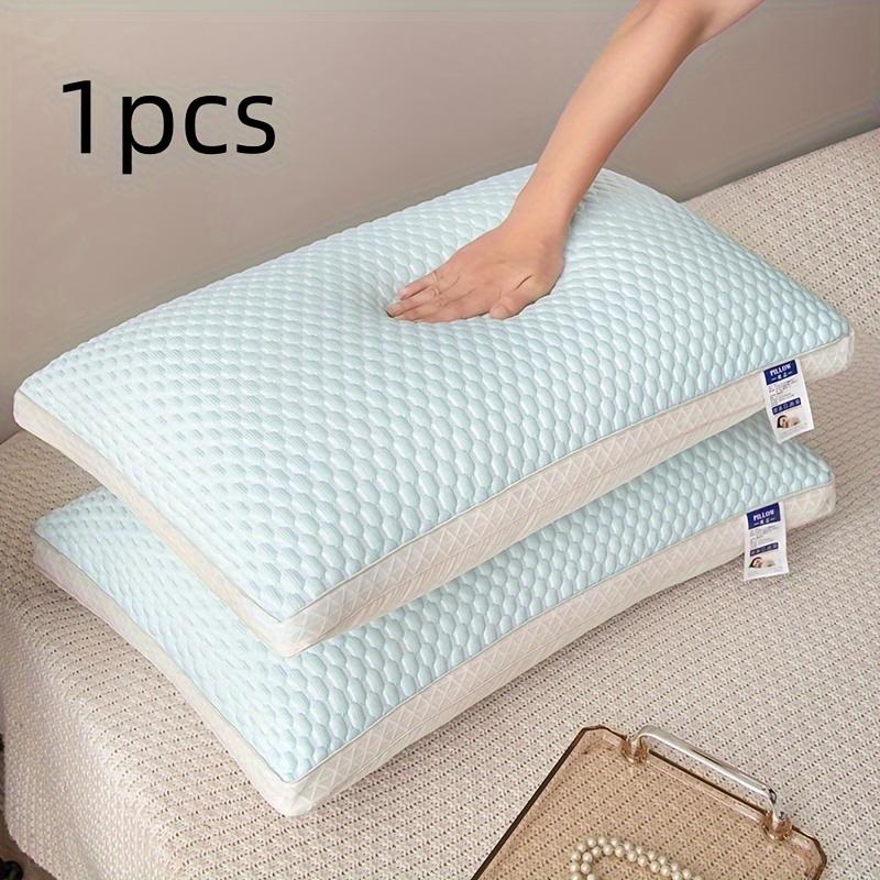 Cooling Fabric Fiber Sliky Ice Massage Cervical Pillow Sleep Aid Pillow Core Deep Sleep Adult Home Use Moisturewicking Household Pillow