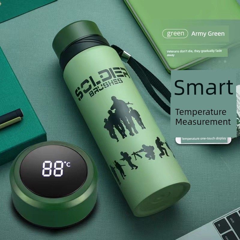 Smart 304 Stainless Steel Large Capacity Vacuum Cup for Male and Female Students Indoor Outdoor Portable Business Tea Making Water Cup