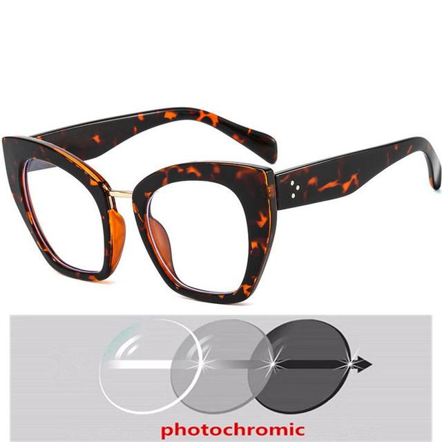 Big Frame Women Anti Blue Rays Prescription Glasses For The Nearsighted Cat Eye Short -Sight Eyewear Diopter 0 -0 .5 -0 .75 To -6 .0