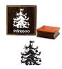 Printtoo Crafting Square Christmas Tree Art Design Деревянный резиновый штамп Block-2 x 2