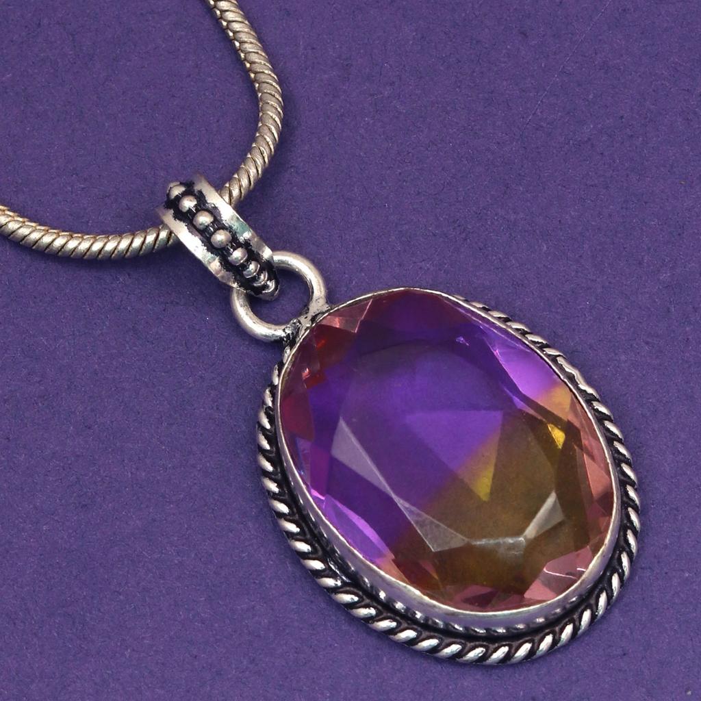 Tourmaline Set Gemstone Gift Wedding Party Bi-Color Pendant,Earring,Ring