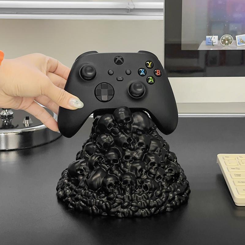 Креативный держатель для игрового контроллера в виде скелета Портативная настольная подставка для телефона Украшение для домашней витрины Настенная полка для хранения Украшение Подарок