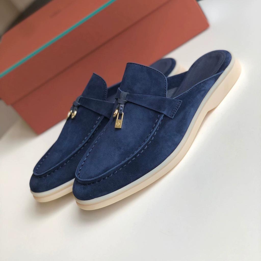Fashion Design Suede Loafer Men Summer Flat Moccasins Comfortable Luxury Geniune Leather Men's Loafer Casual Women Shoes