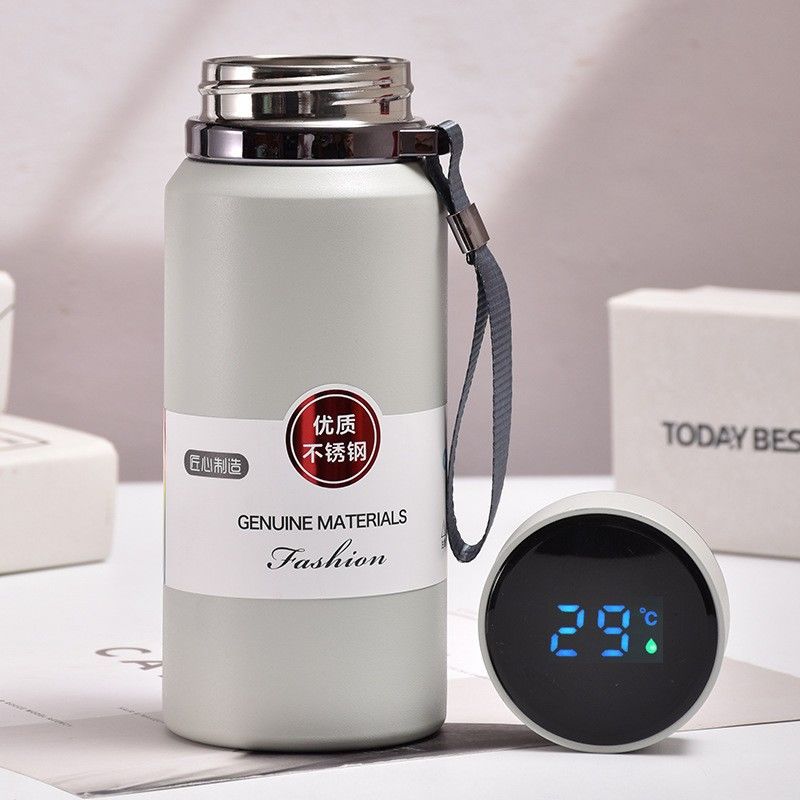 Большая емкость интеллектуальная термокружка 800 мл термосы портативный термос из нержавеющей стали бутылка для воды дорожная кружка для чая офисный термос кружка