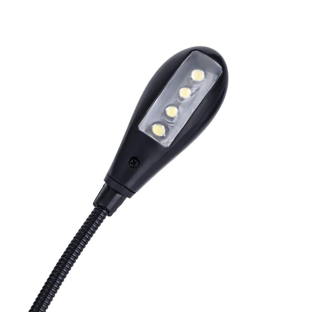 Clip-on Music Stand Light with USB Cable, High Brightness, Lightweight, Durable, for Music Stands, Night Reading, and Maintenance Work, 8 Beads