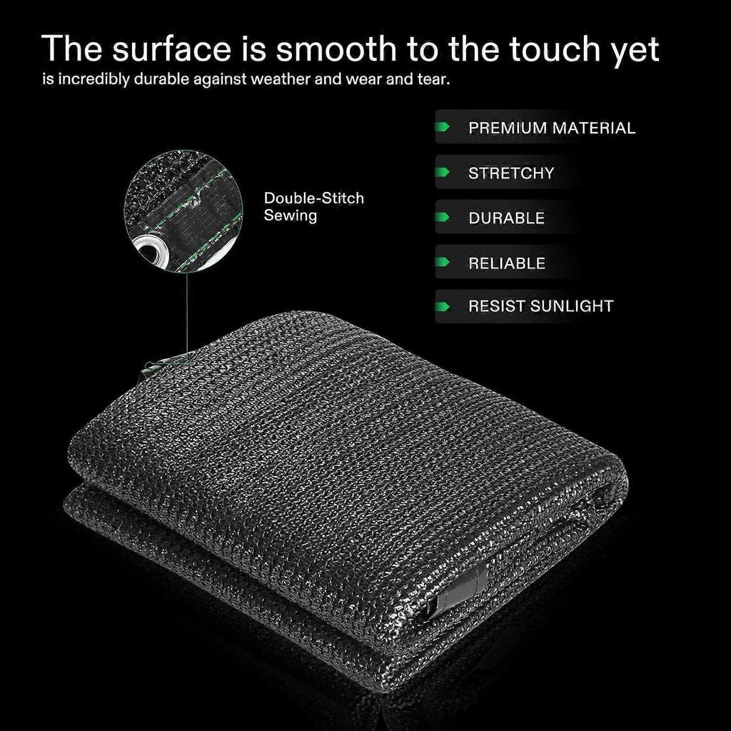 2025 Latest Model Sunblock Shade Cloth, 50%-60% Shade Net, 6.5' x 20' Black