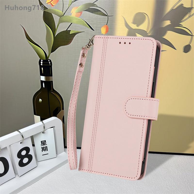 For Boost MobIle Celero 3 SC Summit 5 SN339D XD6U653DS 2024 5G Flip Wallet Case Leather Cover With Card Slots Hand Strap Wireless Charging