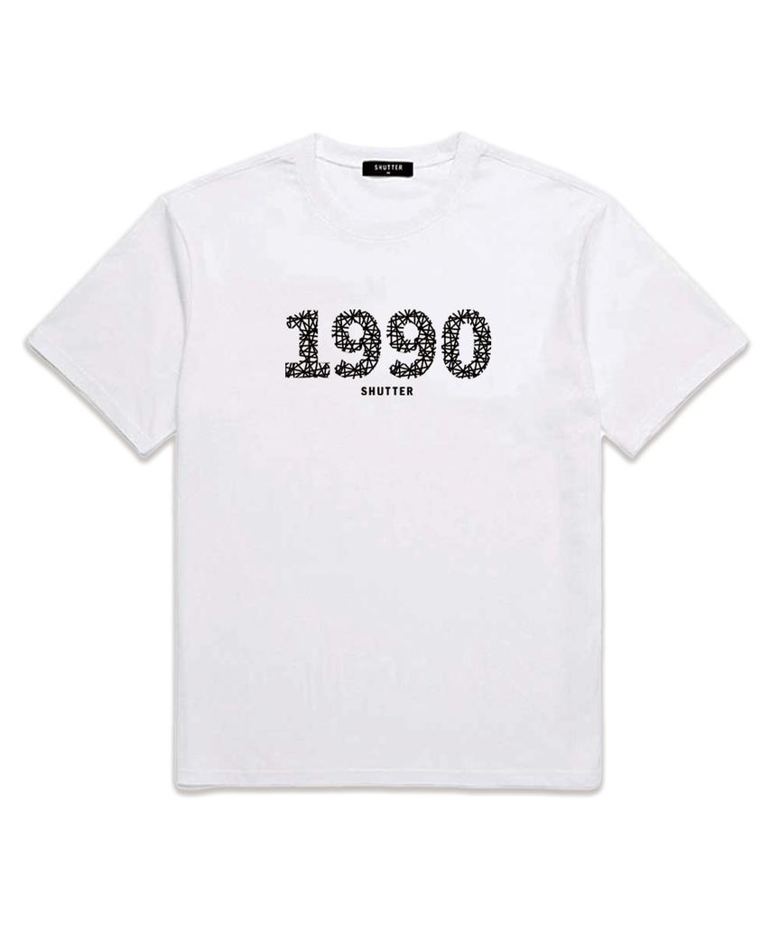 SHIRTER 1990 Свободная футболка с коротким рукавом (Ss009) белый