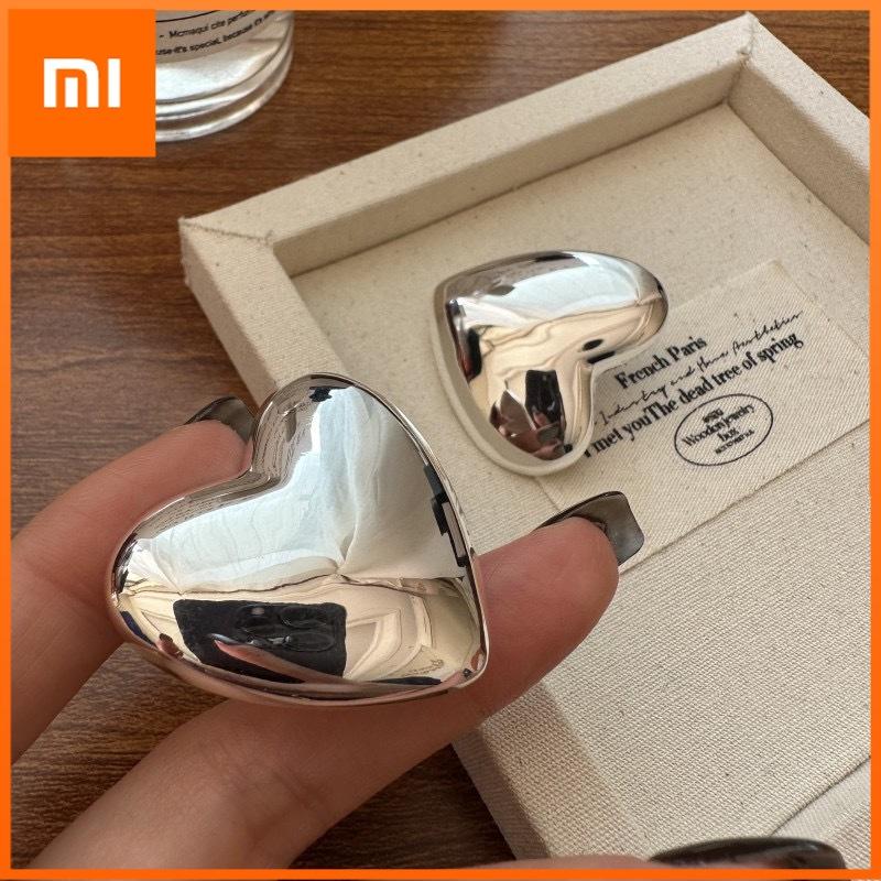 Xiaomi BF CLUB Серьги из стерлингового серебра 925 пробы для женщин Модные Простые Большое Сердце Серьга Украшение Предотвращение Аллергии Вечеринка Аксессуары