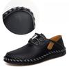 Men's Handmade Leather Shoes Comfortable Loafers Slip On Flats Outdoor Walking Shoes Moccasins