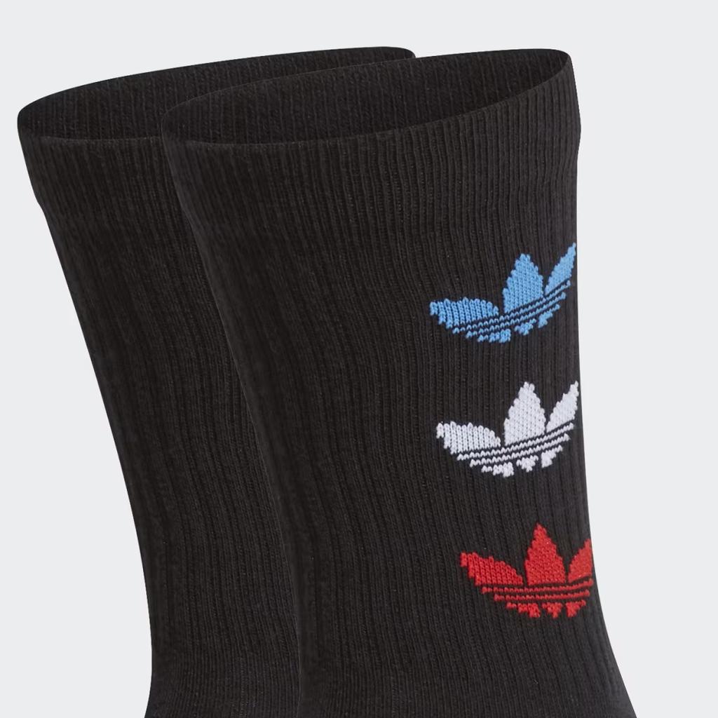 adidas Оригинальные носки ADICOLOR с круглым вырезом, унисекс, 2 пары, черные GN4913