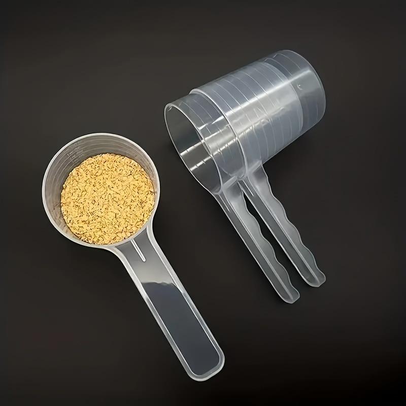 1pc 50g 100ml Transparent Pet Measuring Spoon With Scale Plastic Dog Cat Feeding Shovel Pet Tableware Supplies
