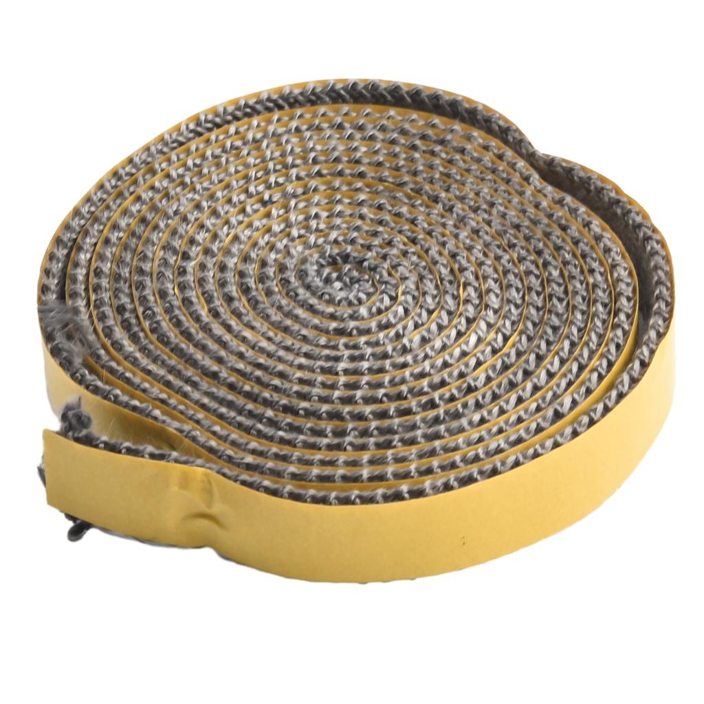 Уплотнительная лента Печной шнур Черный Уплотнители дверцы дымохода Стекловолокно Уплотнитель стекла Термостойкость Печная огнеупорная лента