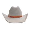 Ethnic Style Cowboy Hats Western Party Large Rolled Brims Hat Plain Color Outdoor Sunproof Cowgirl Hat for Adult Unisex