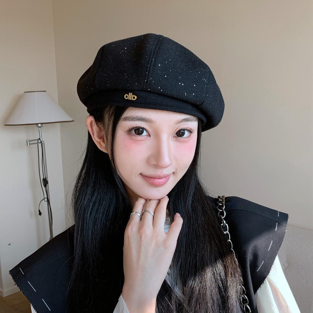 Beret Women's Autumn and Winter Pumpkin Hat New Style Showing Face Small Korean Painter Hat Fashionable Versatile Octagonal Hat Trendy