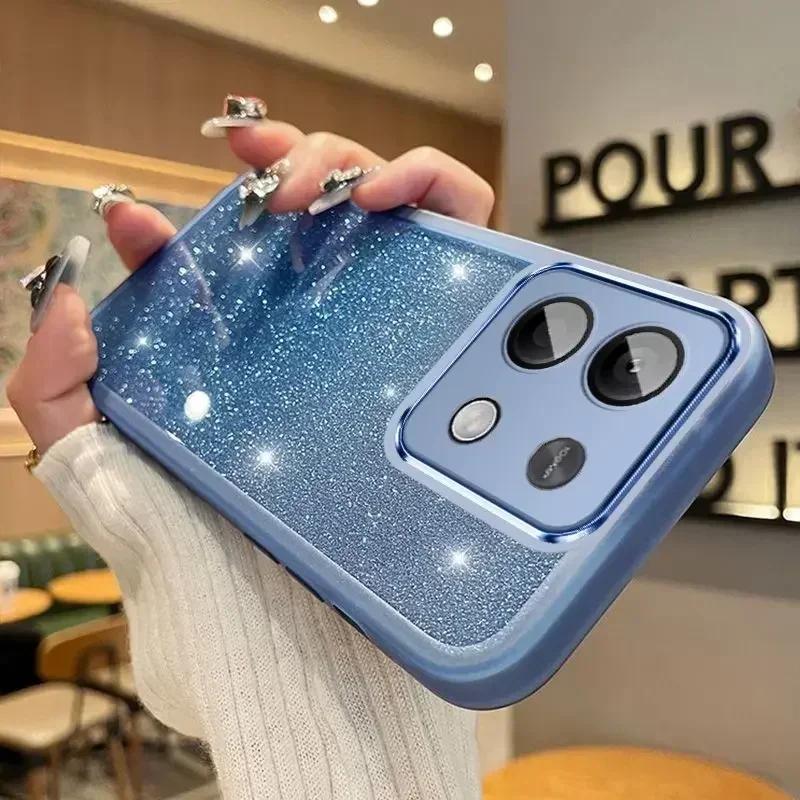 Защитный чехол для объектива камеры для POCO X7 Pro Redmi Turbo 4 Note 14 Pro Plus Note14 4G Блестящий силиконовый прозрачный ТПУ мягкий чехол для Xiaomi POCO X7pro