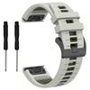 Для Garmin Fenix 8 51мм/Enduro 3/Fenix 7X/7X Pro Быстросъемный ремешок для часов Двухцветный 26мм силиконовый ремешок на запястье