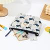 3D Linen Makeup Bag with Zipper - Multifunctional Coin, Phone & Key Holder