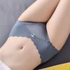 2PCS Sweet Hip-Wrapping Sexy Tummy Control Hip-Lifting Women's Ice Silk Summer Thin Mid-Low Rise Lace Plus Size Briefs