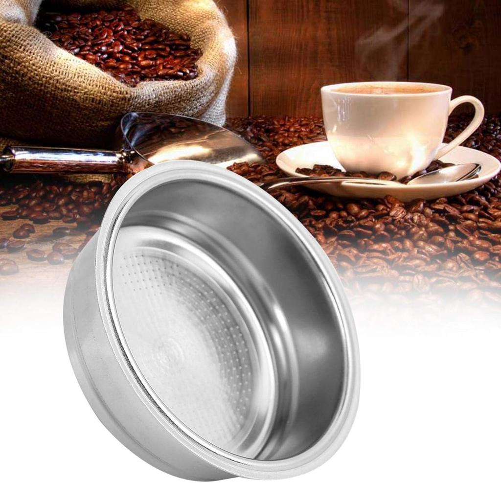 New 51mm Portable Stainless Steel Double Layer Coffee Machines Pressurized Filter Basket Powder Basket Coffee Filter Bowl