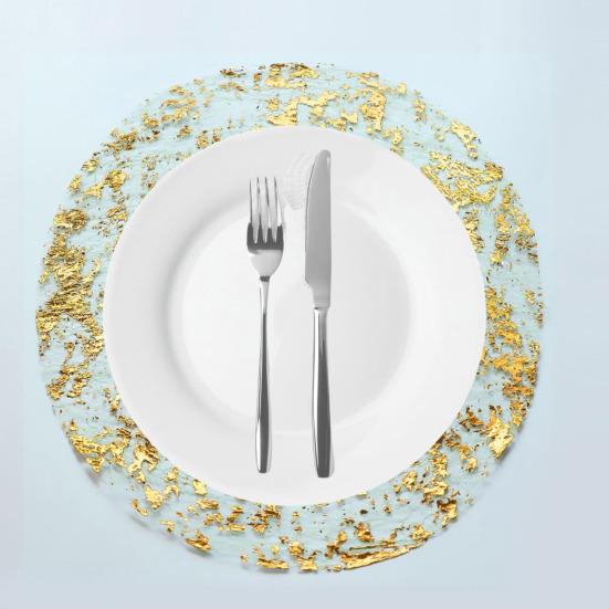 10/20 шт. салфетки из золотой фольги, прессованные одноразовые коврики для стола, нескользящие термостойкие коврики для кухонного стола, украшения для вечеринок