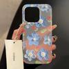 Модные Матовые Мягкие Силиконовые Чехлы для Телефона для iPhone 15 Чехол iPhone 16 13 17 Pro Max 14 11 12 Pro 16 Цветок Прозрачный Ударопрочный Чехол