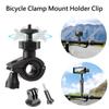 Bicycle Bike Clamp Mount Holder Clip For Insta360 X4 Ace Pro Go3 DJI Action 4 Gopro 12 11 Camera DJI OM 4 OSMO Mobile 6 5/Zhiyun